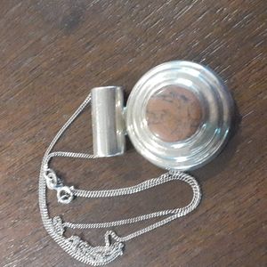 925 Silver Necklace and pendant 18"